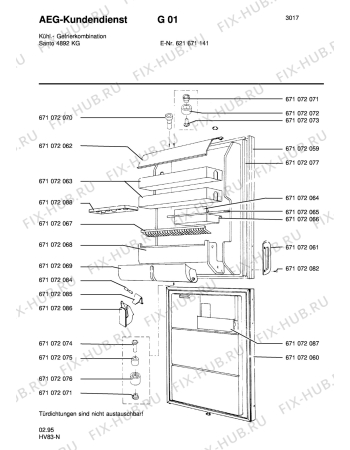 Схема №3 S4892KG с изображением Криостат для холодильной камеры Aeg 8996710721623
